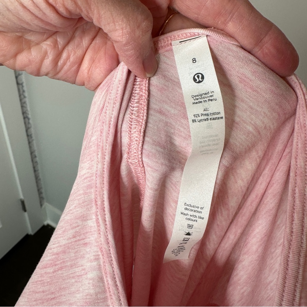 Lululemon Back To It long sleeve porcelain Pink Crisscross Back size 8 - Picture 6 of 13